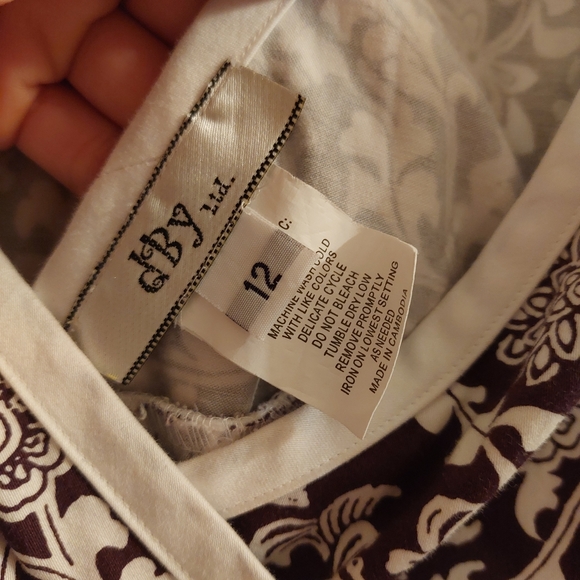 Brown and white d By Ltd Dress Size 12 - Picture 4 of 4